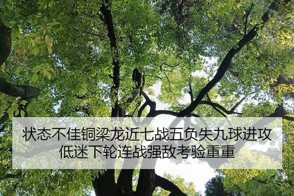 状态不佳铜梁龙近七战五负失九球进攻低迷下轮连战强敌考验重重